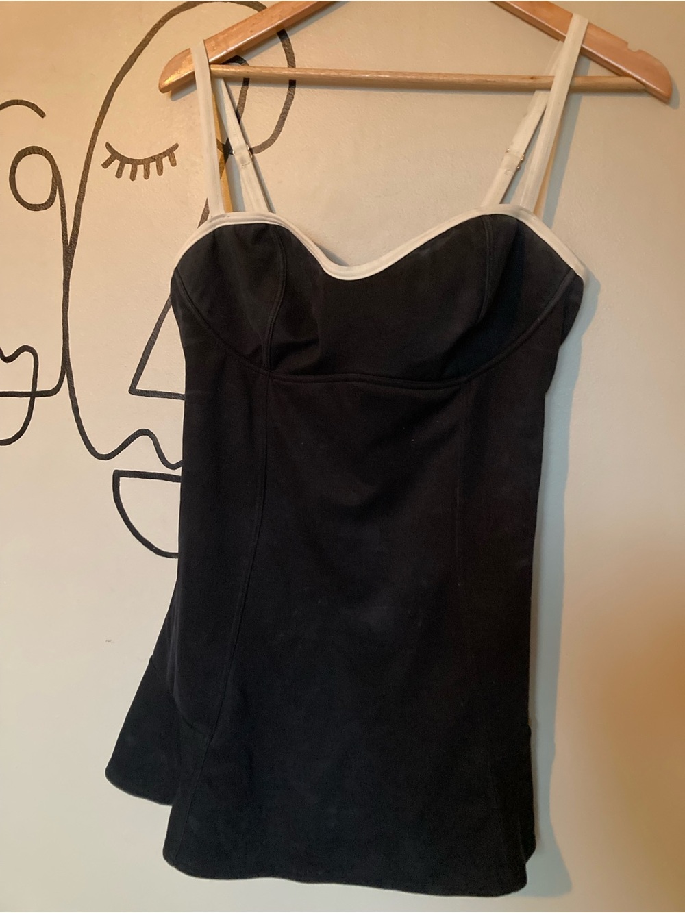 Coco Rave Black swimsuit with white Trim